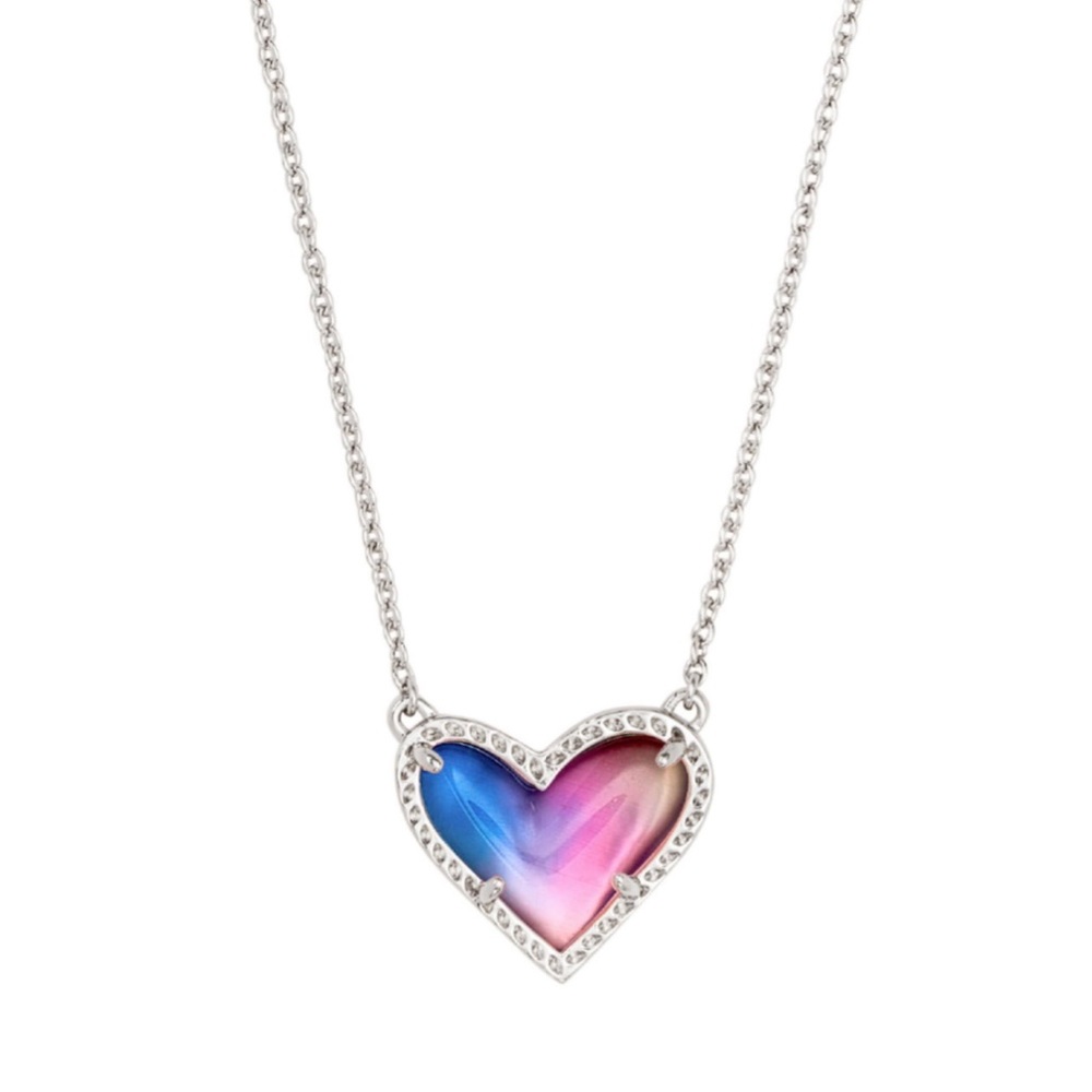 Kendra Scott Ari Heart Silver Necklace
